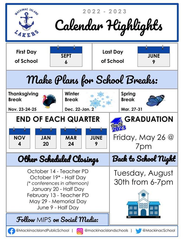 Calendar Highlights